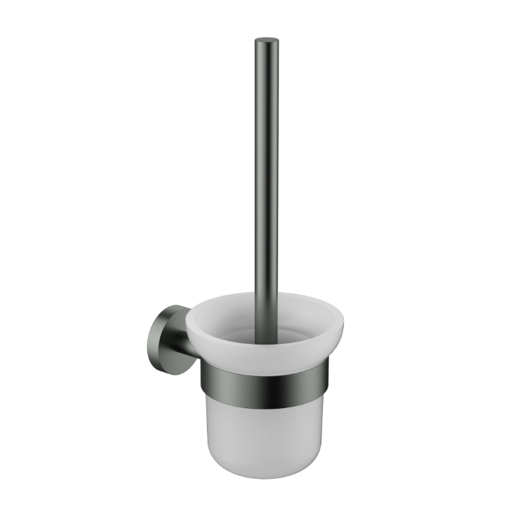 Nouveau Round Slimline Toilet Brush with Wall Holder - Available in 6 colours