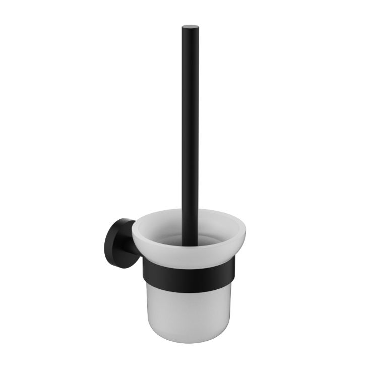 Nouveau Round Slimline Toilet Brush with Wall Holder - Available in 6 colours