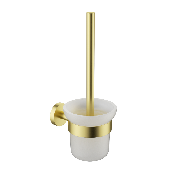 Nouveau Round Slimline Toilet Brush with Wall Holder - Available in 6 colours