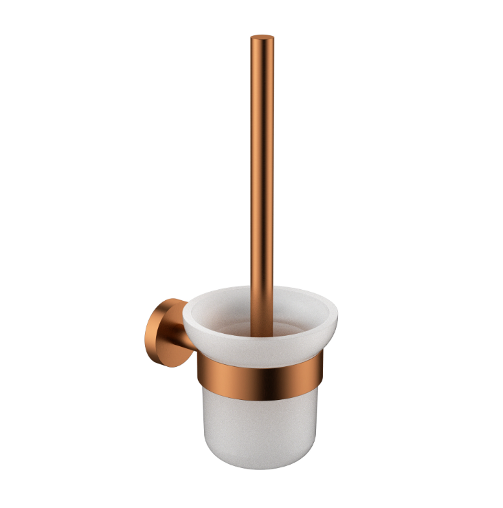Nouveau Round Slimline Toilet Brush with Wall Holder - Available in 6 colours