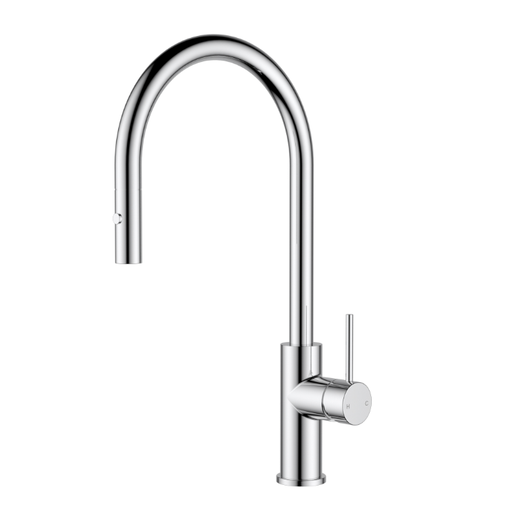 Nouveau Pull Out Spray Gooseneck Sink Tap - Available in 6 colours