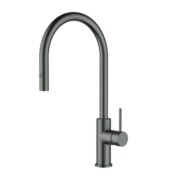 Nouveau Pull Out Spray Gooseneck Sink Tap - Available in 6 colours