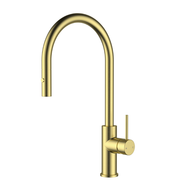 Nouveau Pull Out Spray Gooseneck Sink Tap - Available in 6 colours