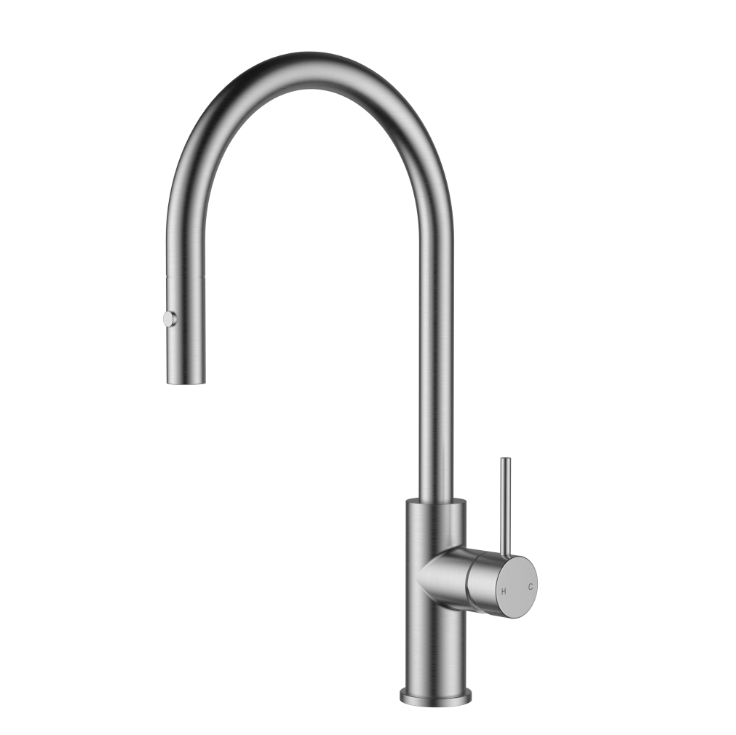 Nouveau Pull Out Spray Gooseneck Sink Tap - Available in 6 colours