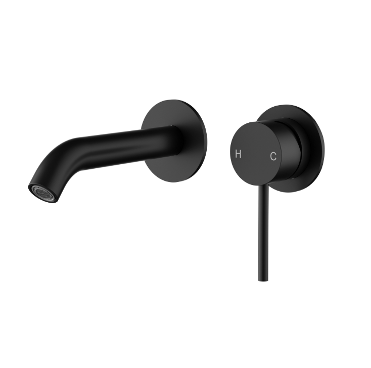Nouveau Wall Mixer & Spout Trim Kit no backing plate - Available in 6 colours