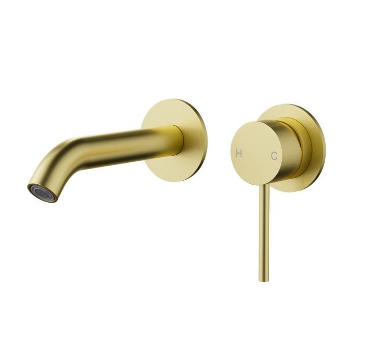 Nouveau Wall Mixer & Spout Trim Kit no backing plate - Available in 6 colours