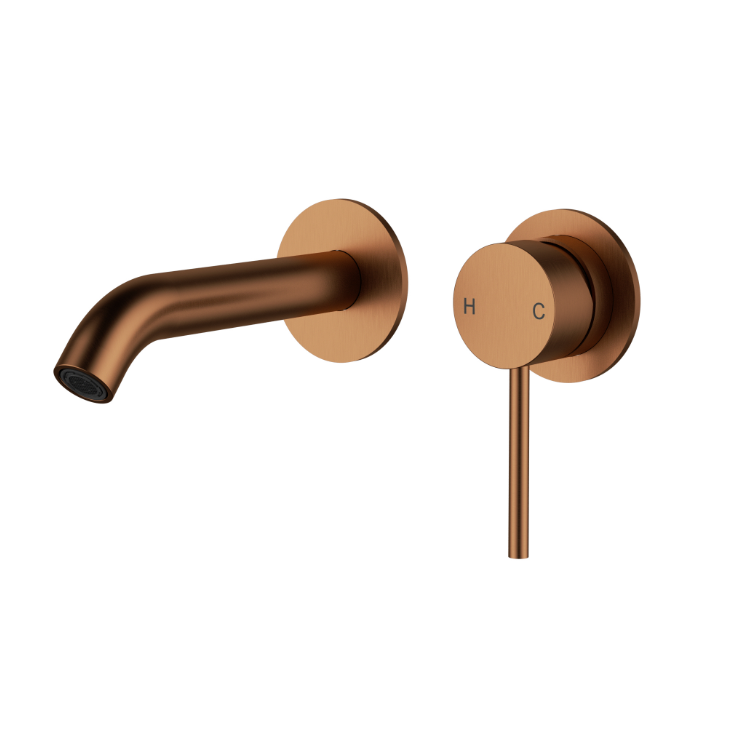 Nouveau Wall Mixer & Spout Trim Kit no backing plate - Available in 6 colours