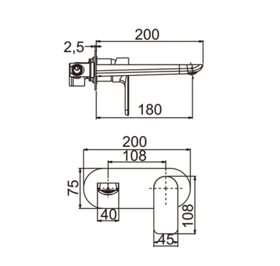 INDI Wall Combination Mixer - Available in 4 colours