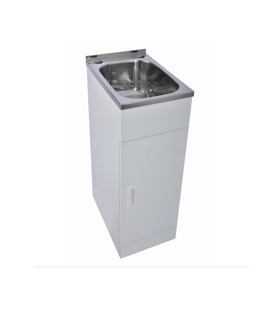 LAVASSA 30L Slimline Laundry Trough & Cabinet 370mmx560x870mm