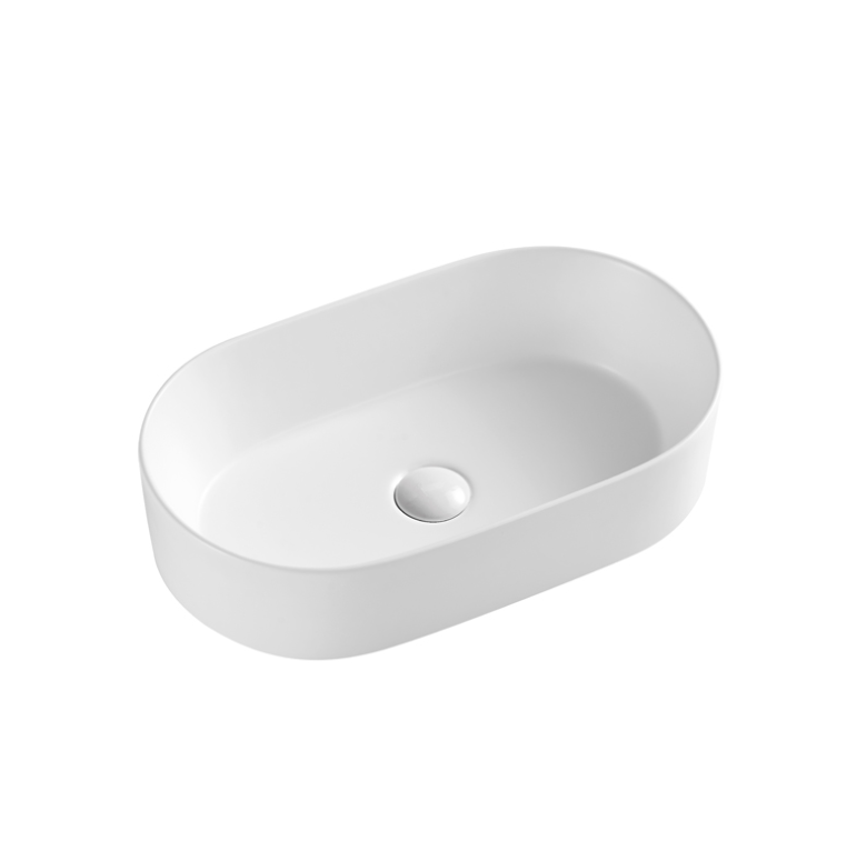 MILAN Above Counter Basin Oval Gloss White 530*300*120mm