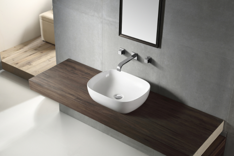 ROMEO-II Above Counter Basin 490x395x150mm White Gloss