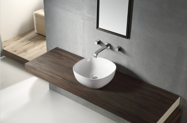 ROMEO Above Counter Basin 400x400x140mm White Gloss