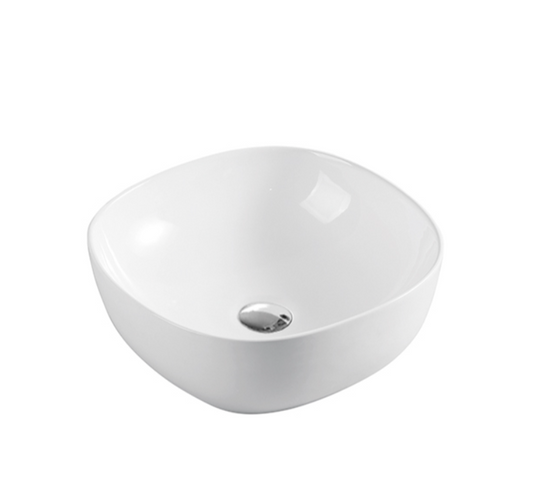 ROMEO Above Counter Basin 400x400x140mm White Gloss