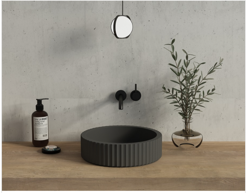 PIAZA Above Counter Basin 400x400x110mm Terrazzo
