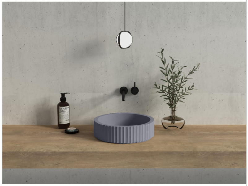 PIAZA Above Counter Basin 400x400x110mm Terrazzo