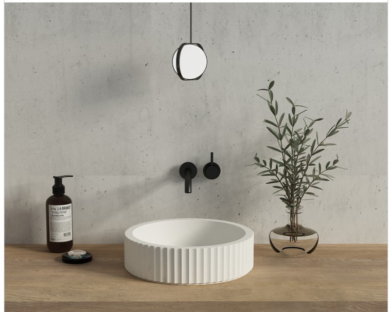 PIAZA Above Counter Basin 400x400x110mm Terrazzo