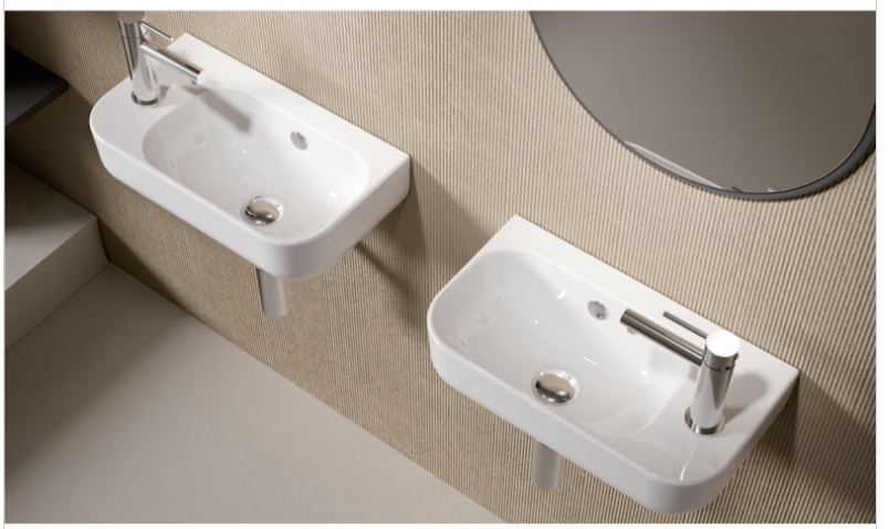 MILAN Wall Hung Basin Left Hand Tap Hole