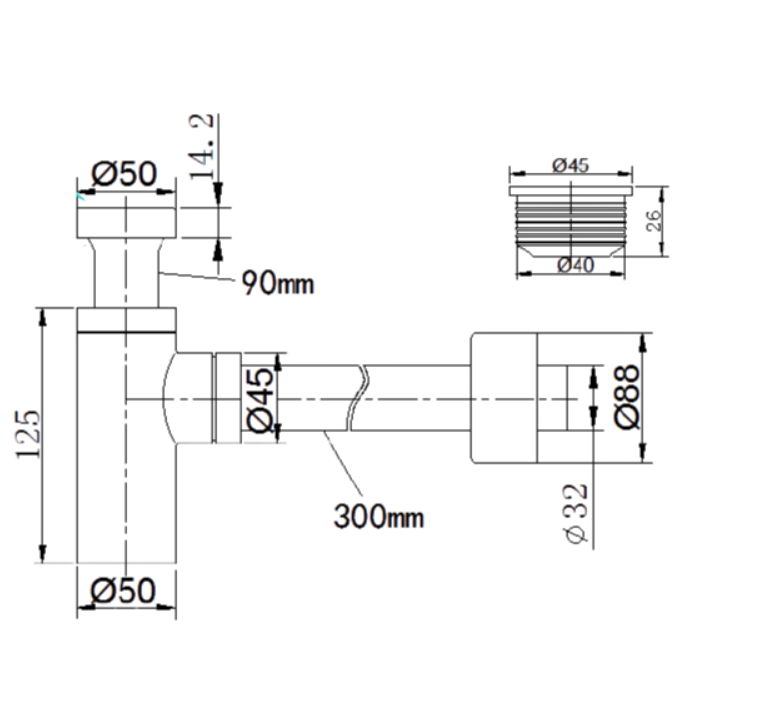 Bottle Trap  32mm