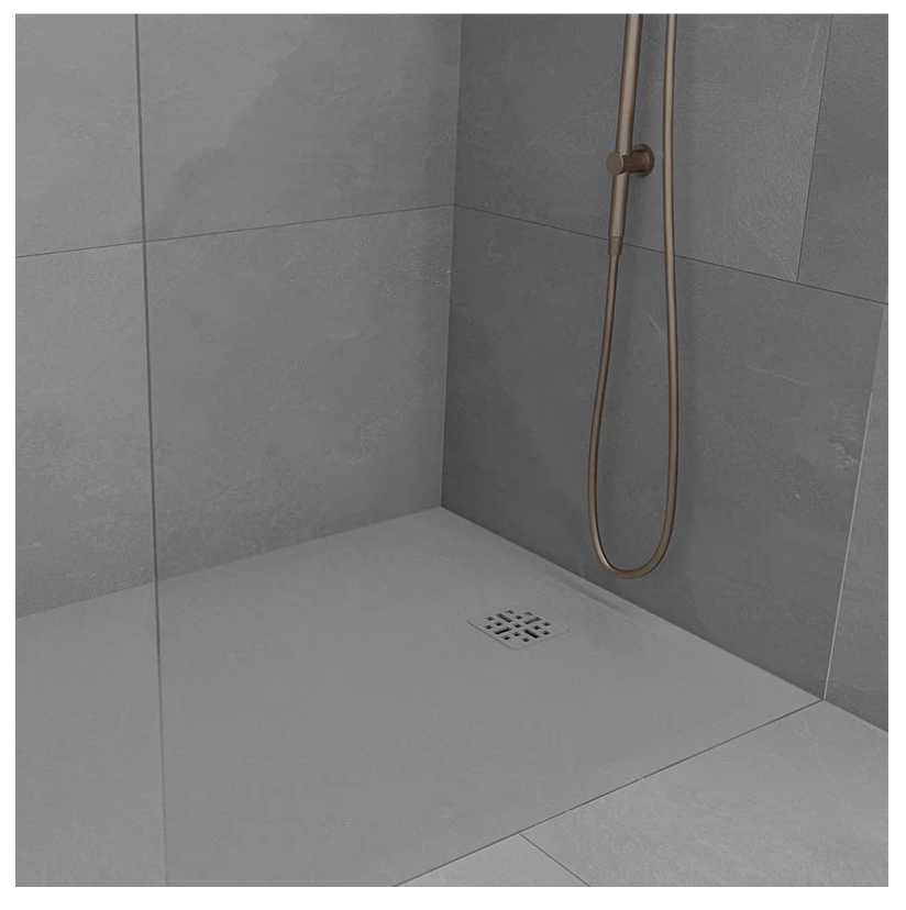 1200 x 1200 Pietra Shower Floor Rear Waste - Available in 4 colours