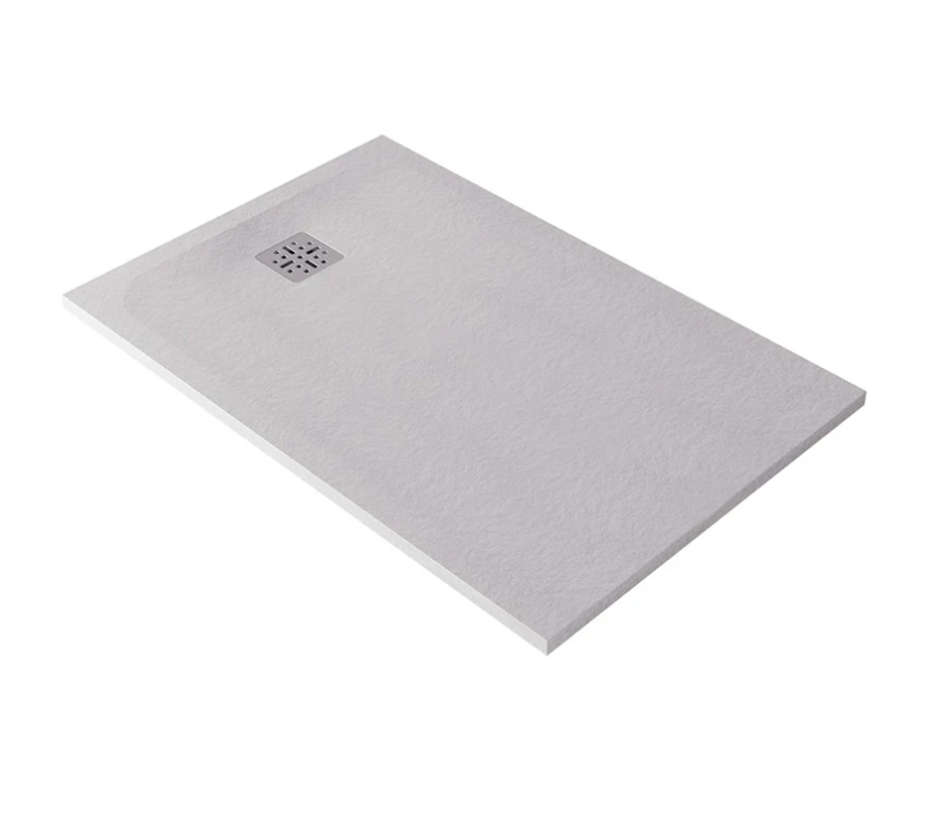 1000 x 1000 Pietra Shower Floor Rear Waste - Available in 4 colours
