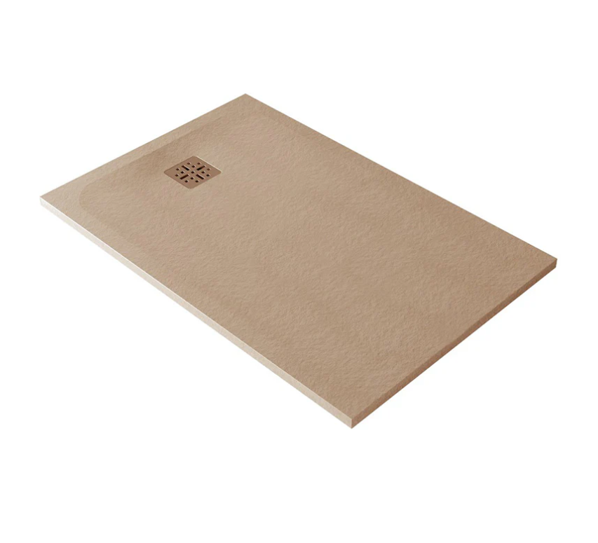 1000 x 1000 Pietra Shower Floor Rear Waste - Available in 4 colours