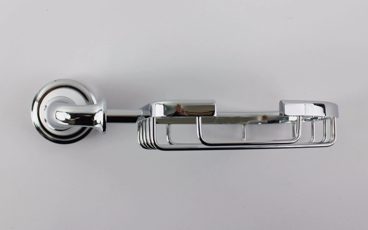 Traditional Sovereign Series   Soap Dish  Chrome & White