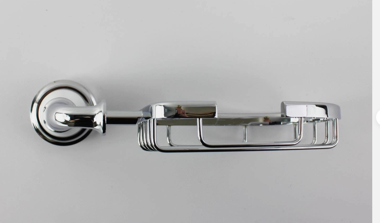 Traditional Sovereign Series   Soap Dish  Chrome & White