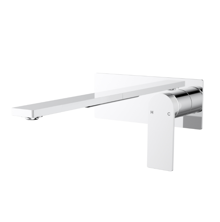 INDUSTRIE III  Wall Basin Mixer with Spout - Available in 5 Colours