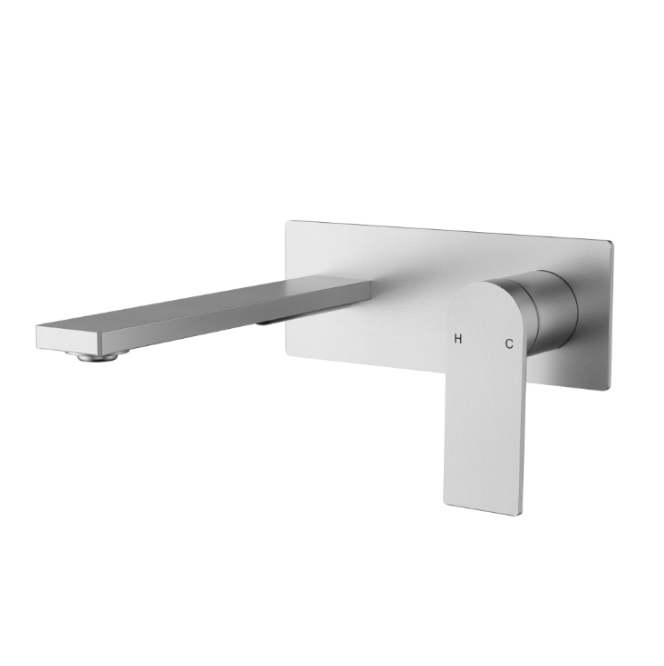 INDUSTRIE III  Wall Basin Mixer with Spout - Available in 5 Colours
