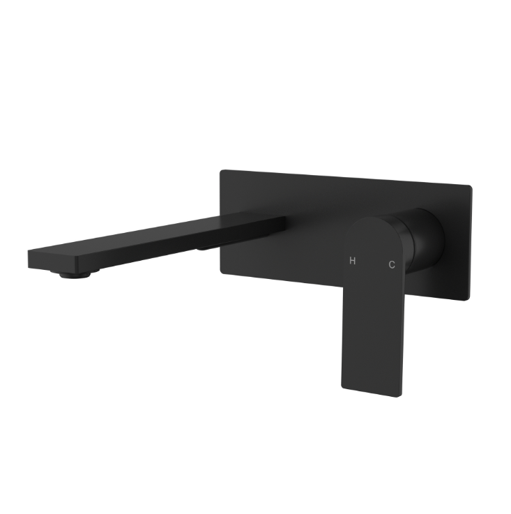 INDUSTRIE III  Wall Basin Mixer with Spout - Available in 5 Colours
