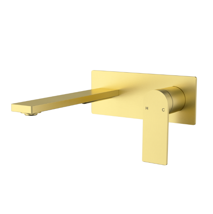 INDUSTRIE III  Wall Basin Mixer with Spout - Available in 5 Colours