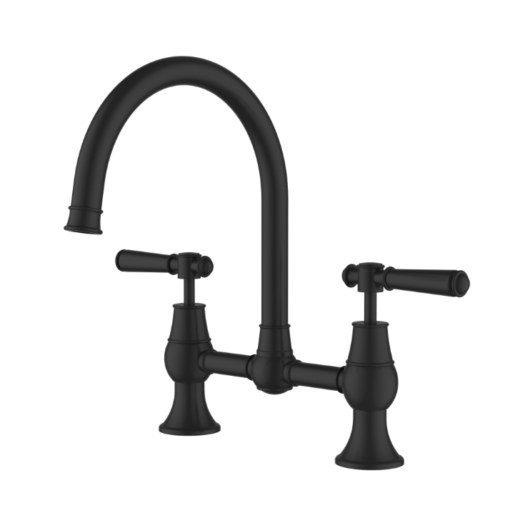 Victorian Bridge Kitchen Tap Set - Available in 4 Colours