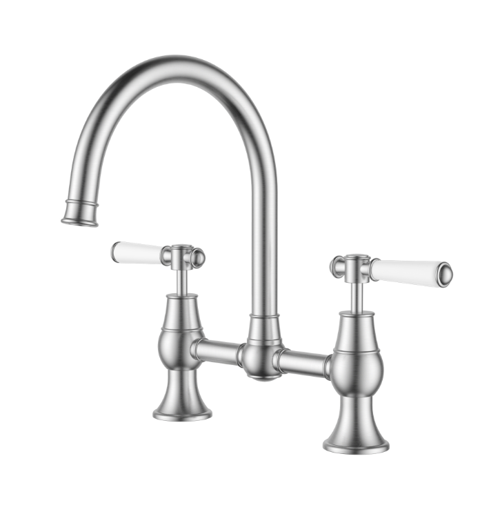 Victorian Bridge Kitchen Tap Set - Available in 4 Colours