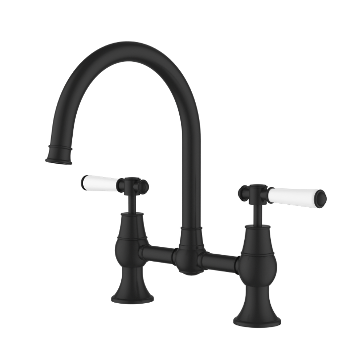 Victorian Bridge Kitchen Tap Set - Available in 4 Colours
