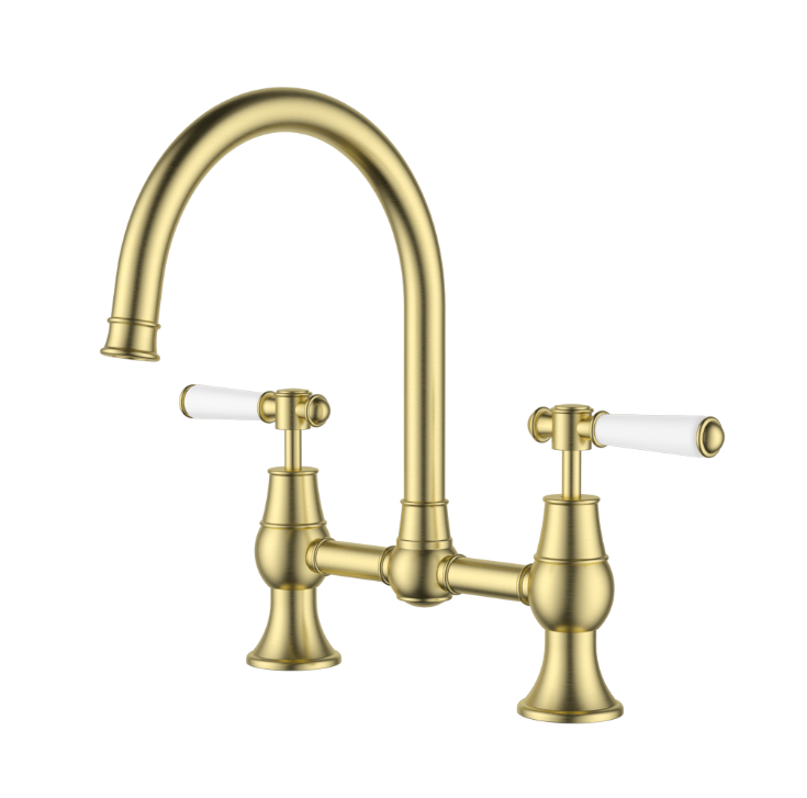 Victorian Bridge Kitchen Tap Set - Available in 4 Colours