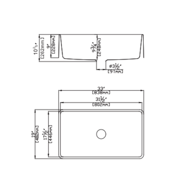 Quartz undermount Kitchen Sink 838*482*262mm - Available in 3 Colours