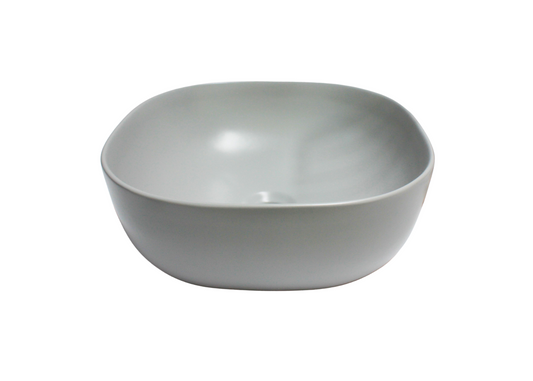 410*410*145 KHEUB FEATHER EDGE LIGHT GREY MATTE SQUARE CURVE BASIN