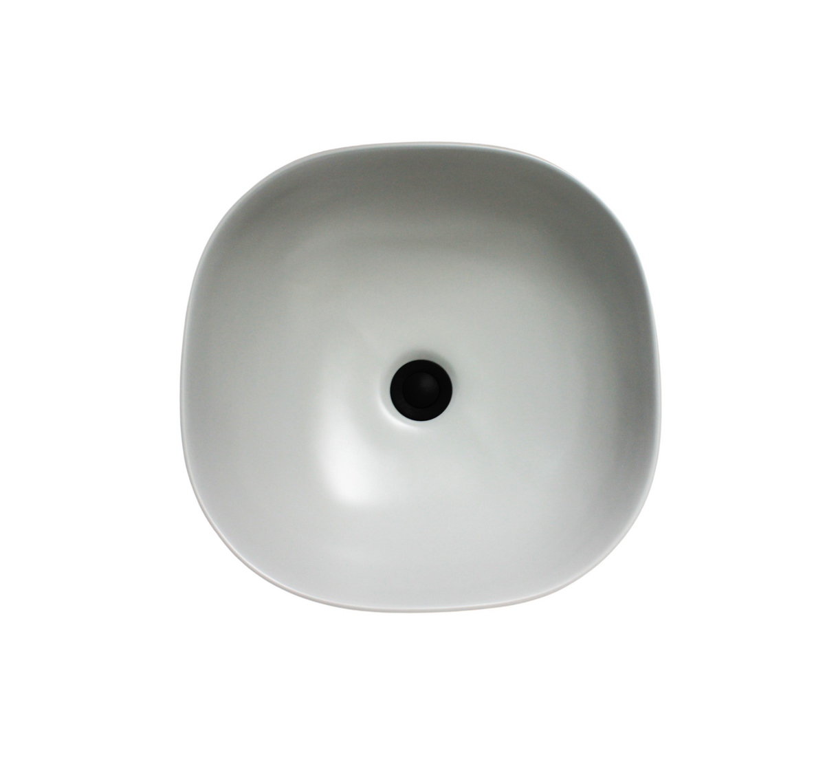 410*410*145 KHEUB FEATHER EDGE LIGHT GREY MATTE SQUARE CURVE BASIN