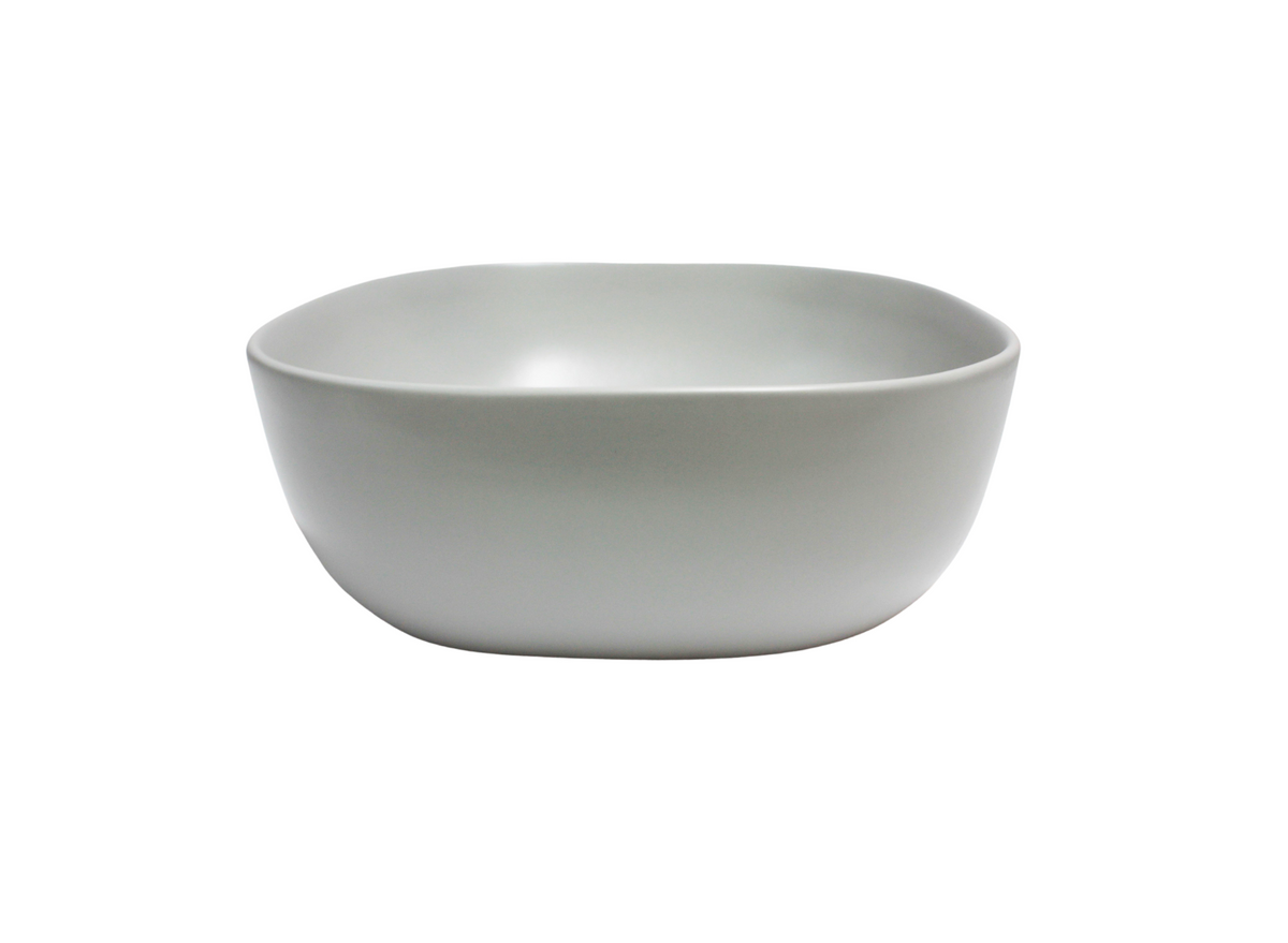 410*410*145 KHEUB FEATHER EDGE LIGHT GREY MATTE SQUARE CURVE BASIN