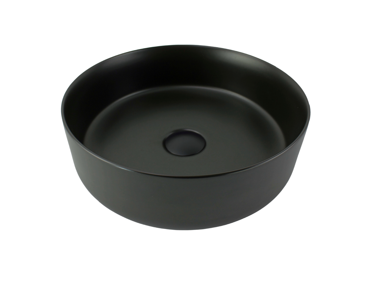 365*365*125 KHEUB FEATHER EDGE BLACK MATTE ROUND BASIN