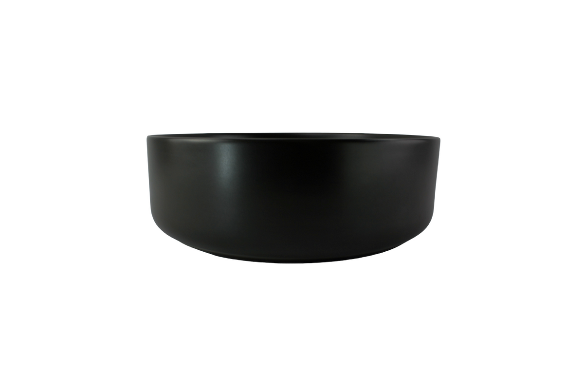 365*365*125 KHEUB FEATHER EDGE BLACK MATTE ROUND BASIN