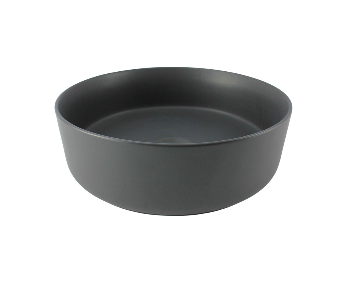 355*355*120 KHEUB FEATHER EDGE DARK GREY MATTE ROUND BASIN