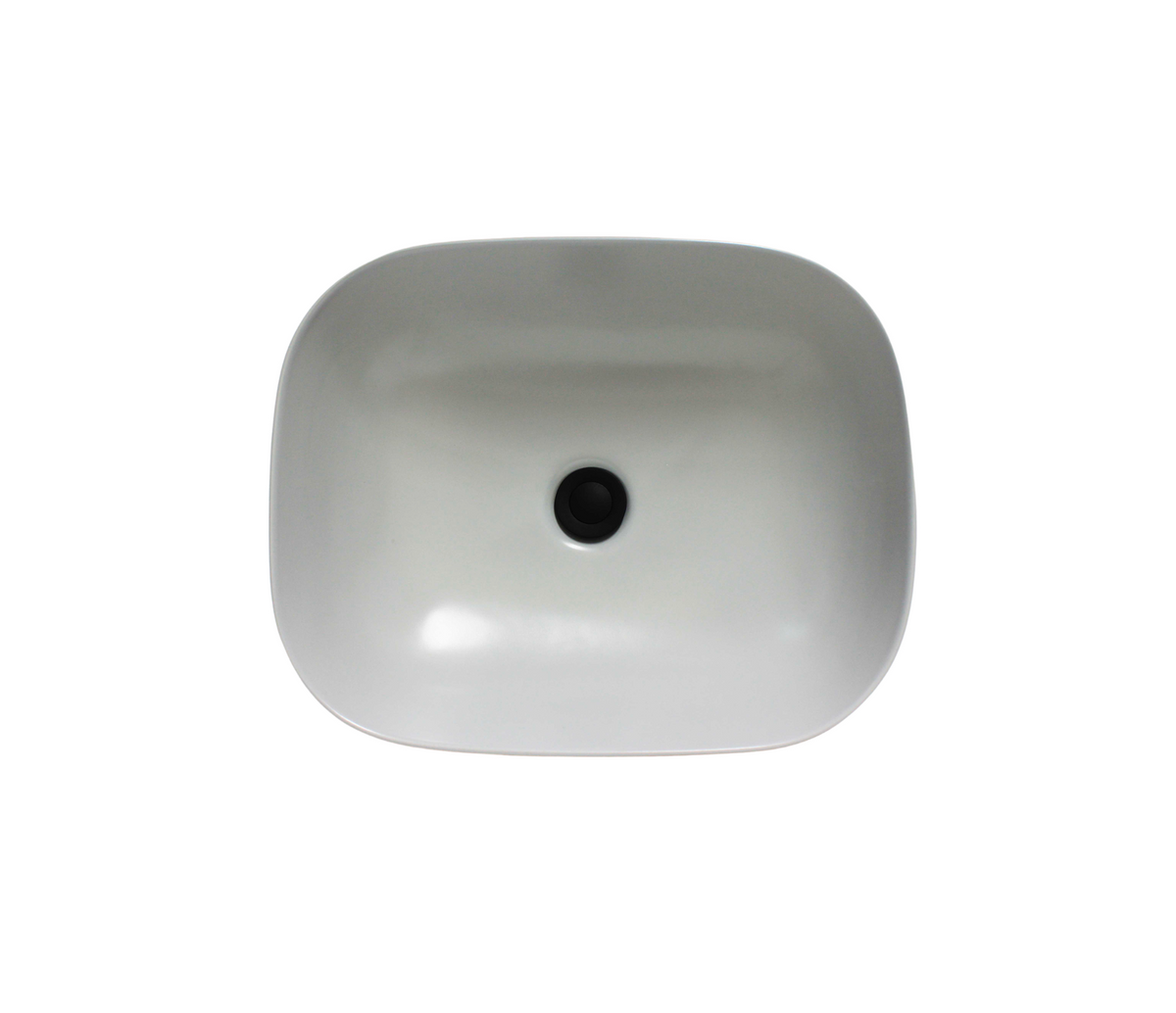 490*390*145 FEATHER EDGE LIGHT GREY MATTE RECTANGLE CURVE BASIN