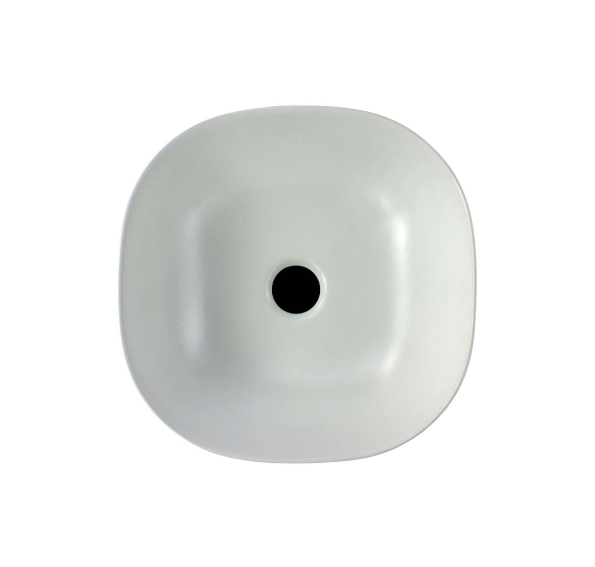 425*425*145 KHEUB FEATHER EDGE MATTE WHITE SQUARE CURVE BASIN