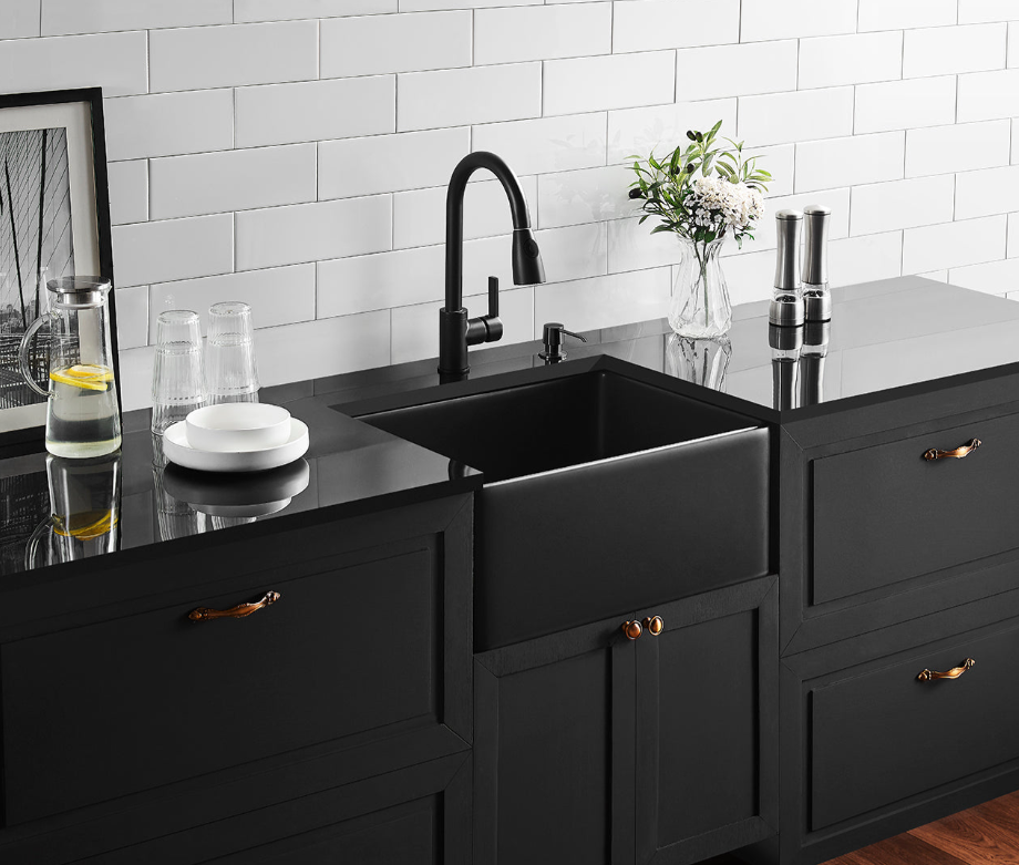 Fireclay farmhouse sink 600*451*253mm - Available in 2 Colours