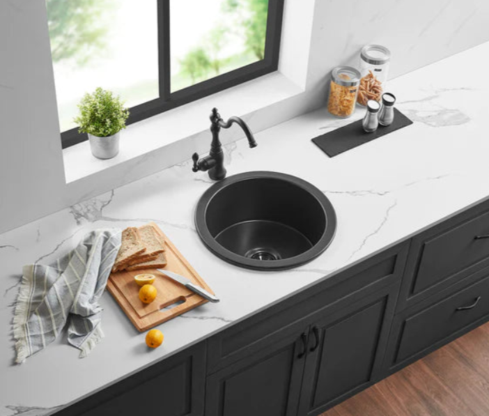 Fireclay Round Insert/Undermount Sink 470*228mm - Available in 2 Colours