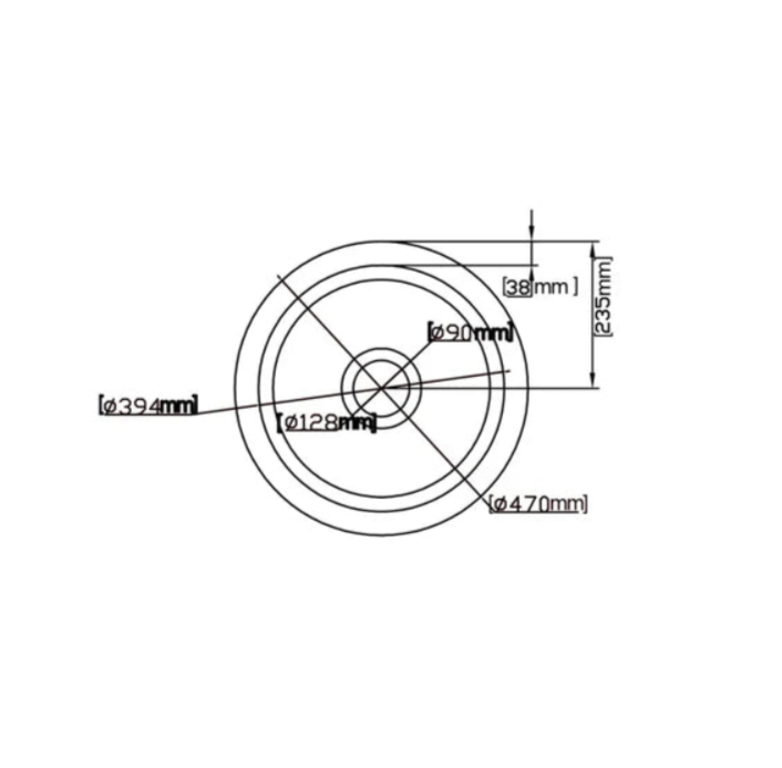 Fireclay Round Insert/Undermount Sink 470*228mm - Available in 2 Colours