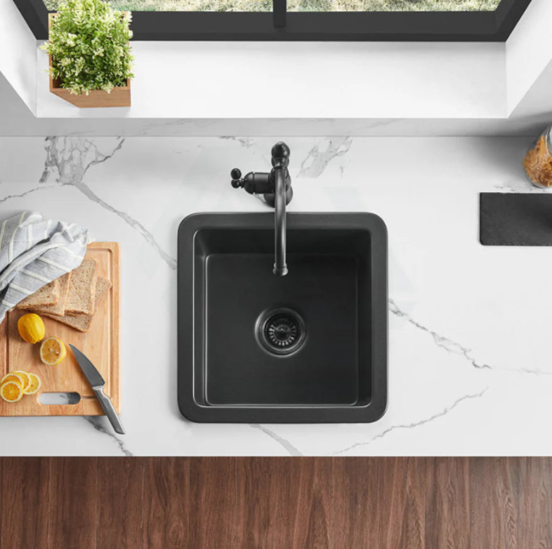 Fireclay Square Insert/Undermount Sink 457*457*228mm - Available in 2 Colours