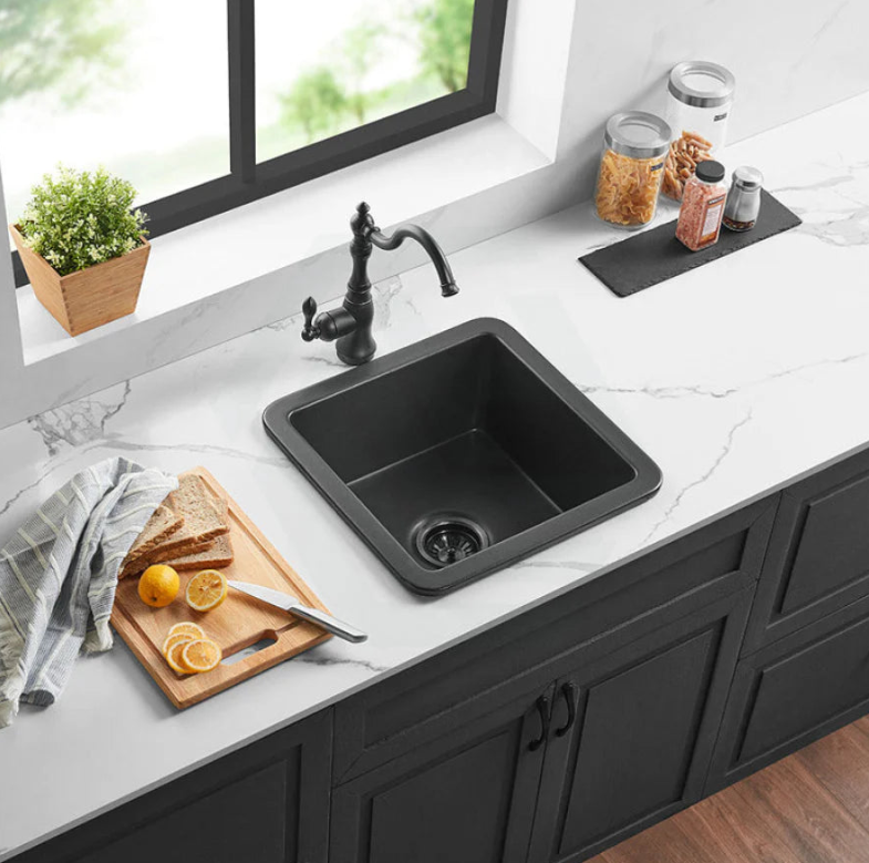 Fireclay Square Insert/Undermount Sink 457*457*228mm - Available in 2 Colours