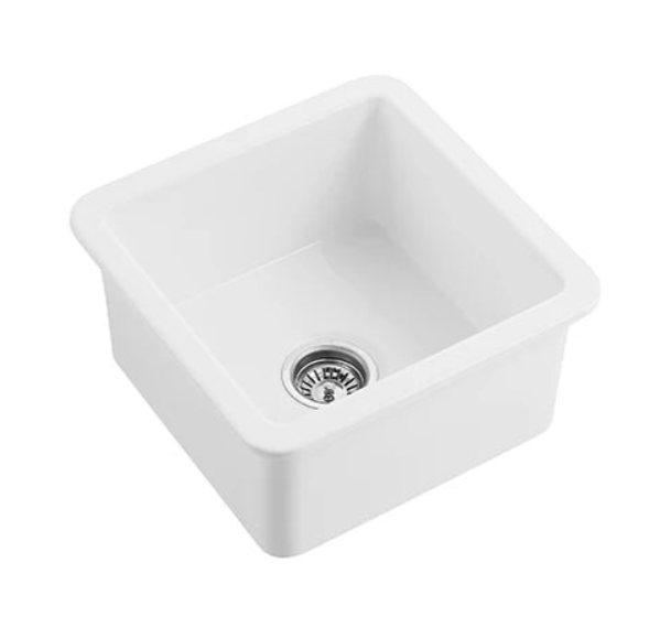 Fireclay Square Insert/Undermount Sink 457*457*228mm - Available in 2 Colours